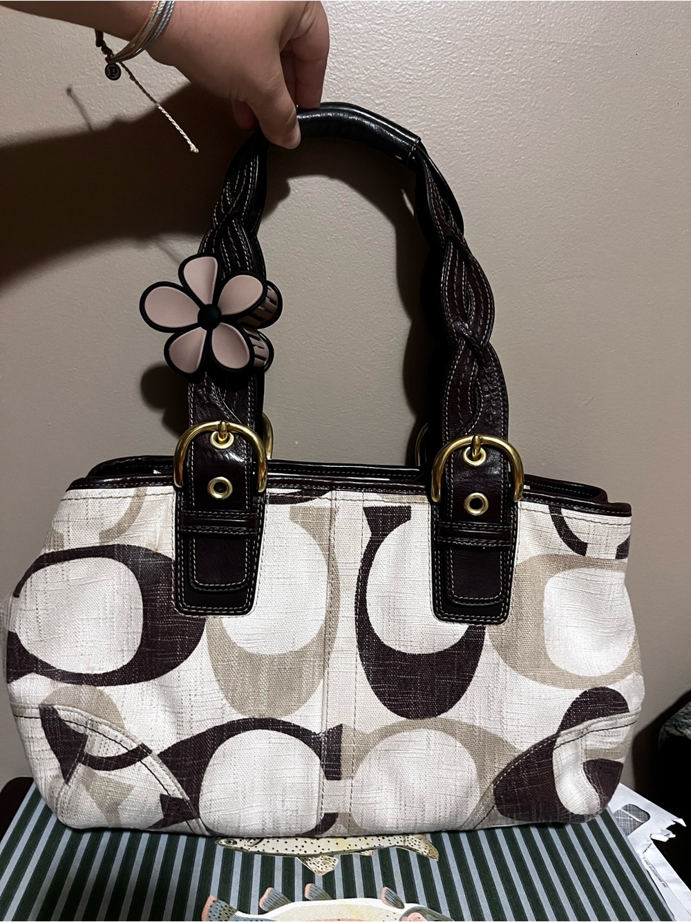 Coach  SoHo Optic braided tonal signature tote